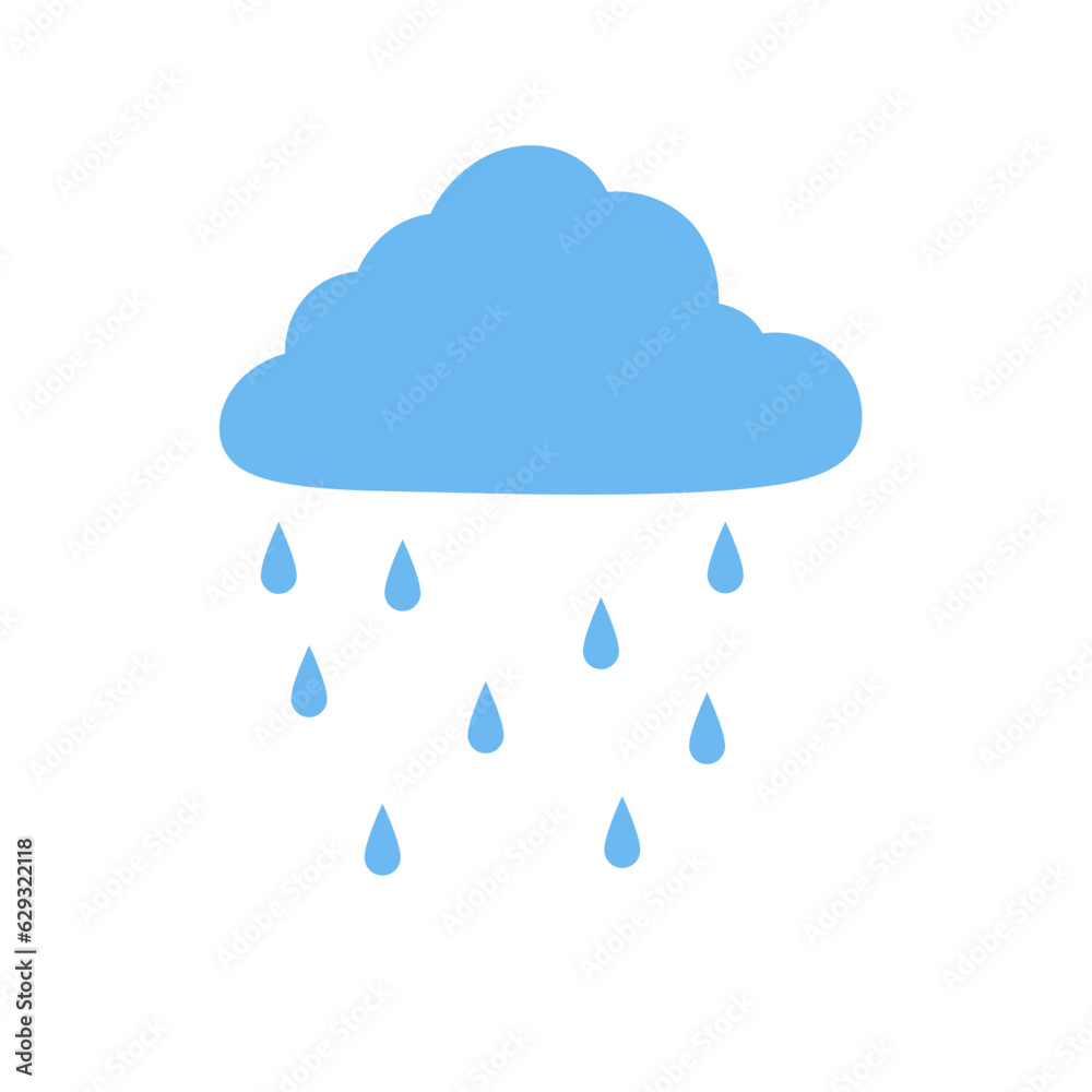 Rain Icon in trendy flat style. Cloud rain symbol for your web site design, logo, app, UI. Modern forecast storm sign. Weather, internet concept. Vector illustration Rain Icon in trendy flat style. Cloud rain symbol for your web site design, logo, app, UI. Modern forecast storm sign. Weather, internet concept. Vector illustration
