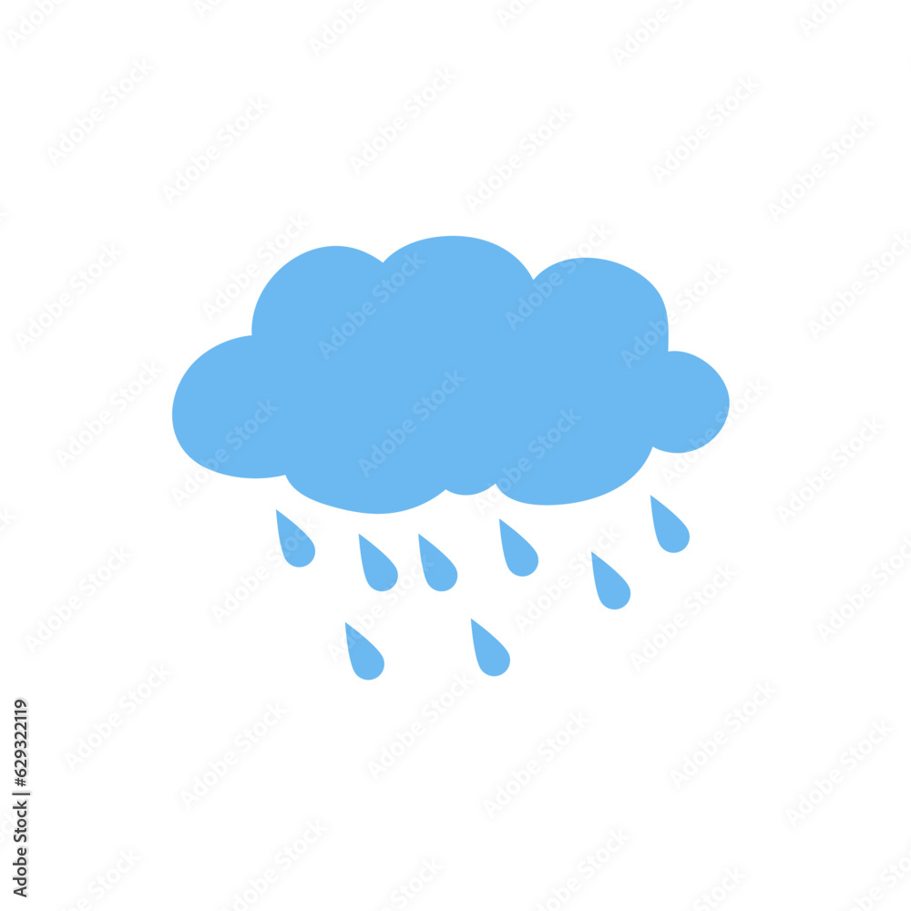 Rain Icon in trendy flat style. Cloud rain symbol for your web site design, logo, app, UI. Modern forecast storm sign. Weather, internet concept. Vector illustration Rain Icon in trendy flat style. Cloud rain symbol for your web site design, logo, app, UI. Modern forecast storm sign. Weather, internet concept. Vector illustration
