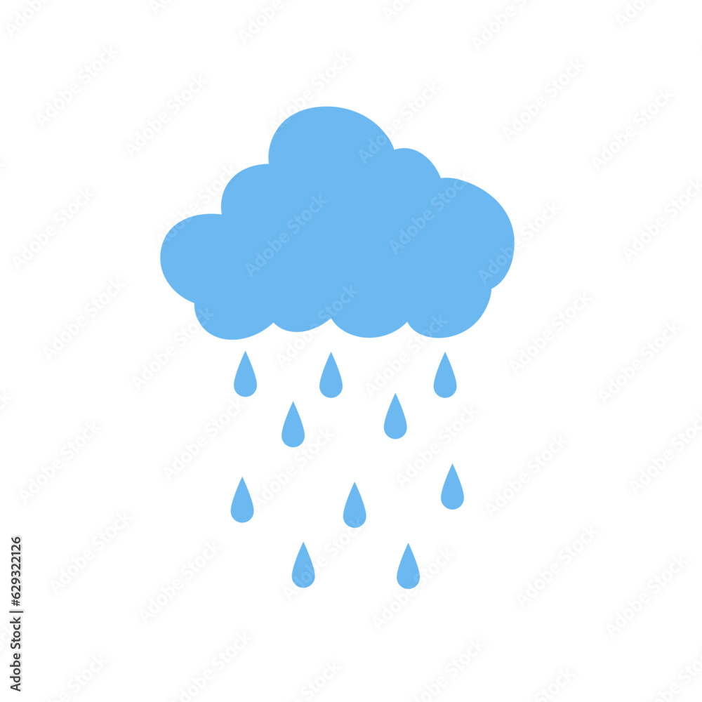Rain Icon in trendy flat style. Cloud rain symbol for your web site design, logo, app, UI. Modern forecast storm sign. Weather, internet concept. Vector illustration Rain Icon in trendy flat style. Cloud rain symbol for your web site design, logo, app, UI. Modern forecast storm sign. Weather, internet concept. Vector illustration