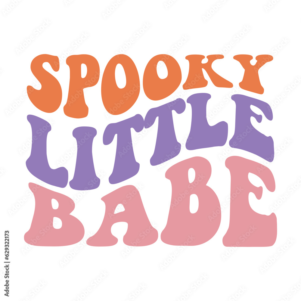 Spooky Little Babe Retro svg
