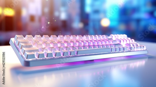 Keyboard with colorful RGB lights