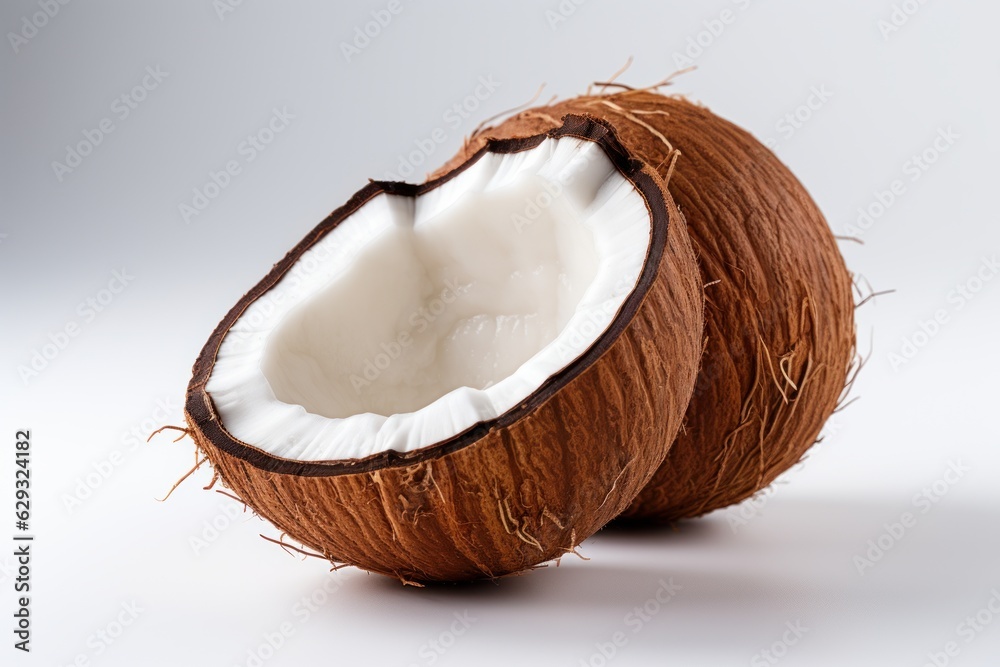 coconut on a black background coconut on a black background