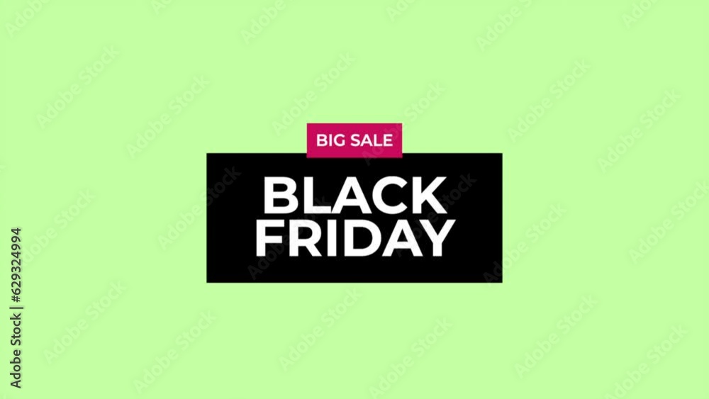 Black Friday takes a fashionable turn with Big Sale highlighted on a fresh green gradient. Experience minimalist holiday promotions in abstract motion