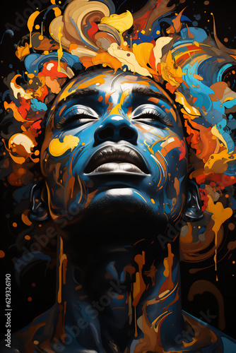 Wallpaper Mural Pulse and dynamism of African culture with our exciting Afrofuturistic design "Futuristic Afro Style". Torontodigital.ca