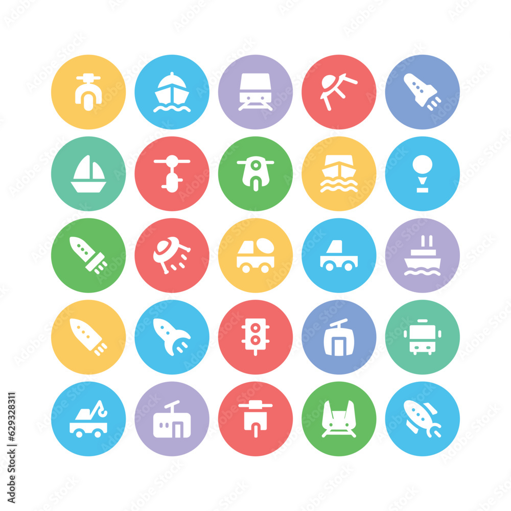 Set of Transport and Travel Bold Line Icons
Set of Transport and Travel Bold Line Icons