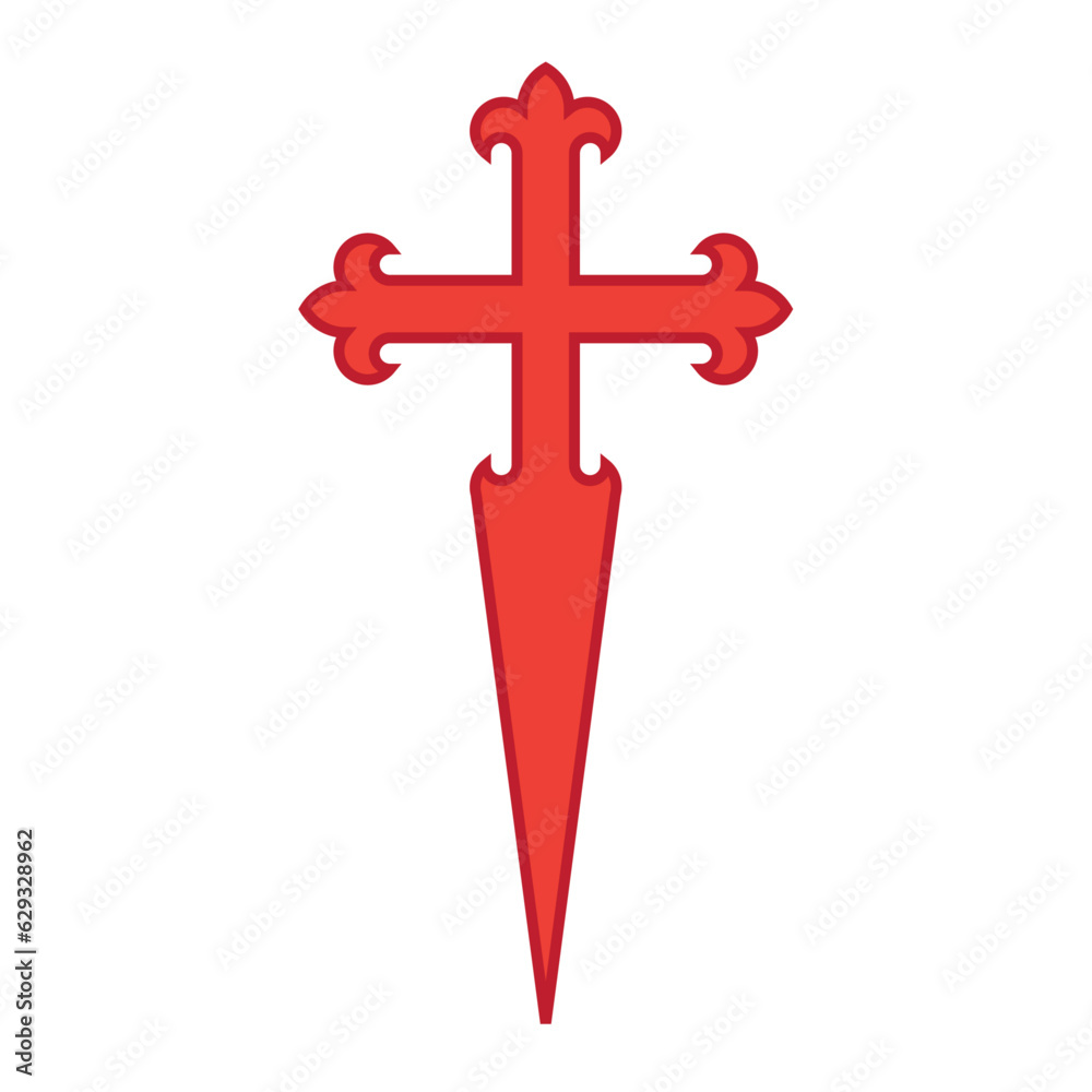 Vector graphic of the Saint James cross