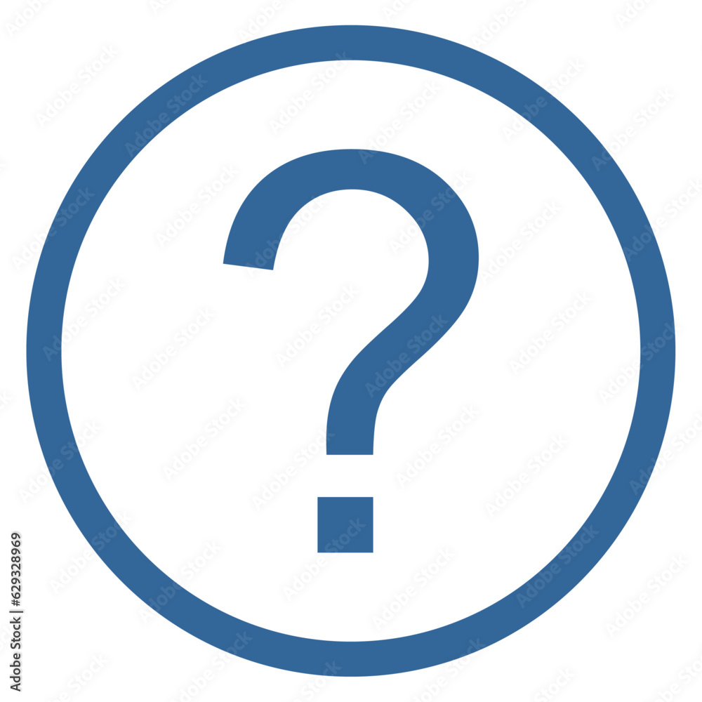 Vector graphic of the question mark symbol inside a circle Vector graphic of the question mark symbol inside a circle