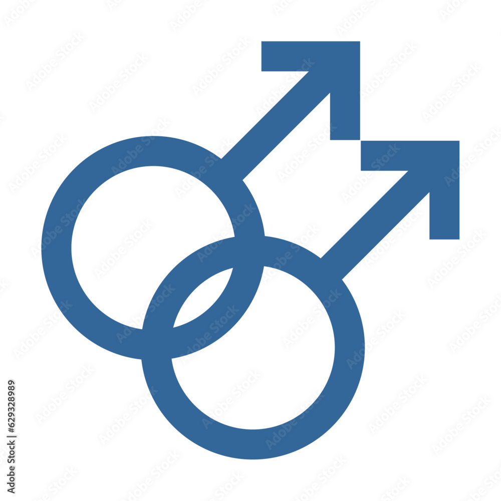 Vector graphic of the double mars symbol Vector graphic of the double mars symbol