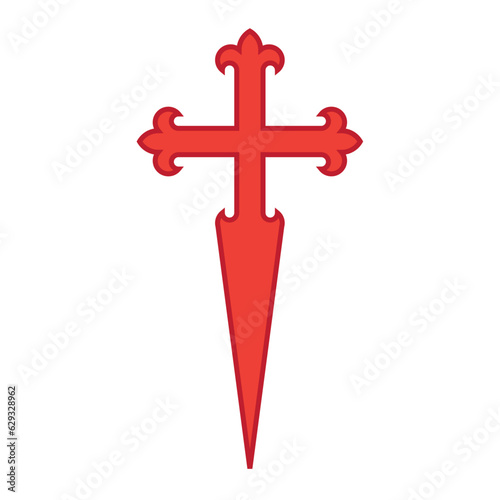 Vector graphic of the Saint James cross
