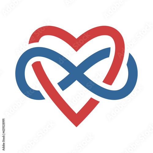 Vector graphic of polyamory woven symbol photo