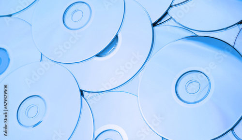 Foto Compact discs CDs blue tone