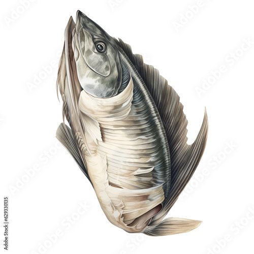fish on white background