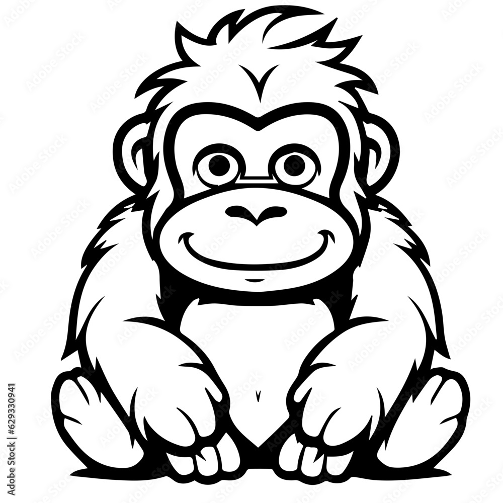 gorilla cartoon characters vector illustration gorilla cartoon characters vector illustration