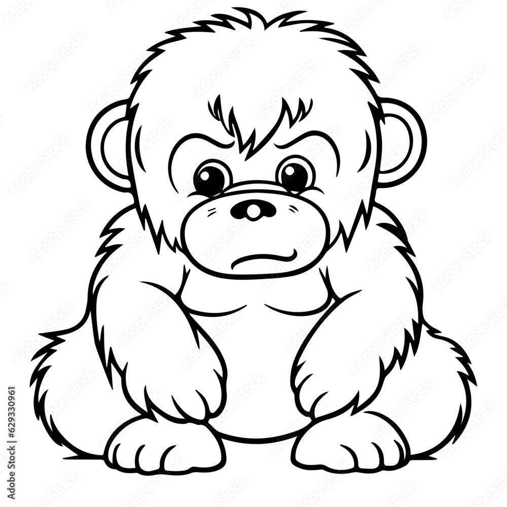 gorilla cartoon characters vector illustration gorilla cartoon characters vector illustration