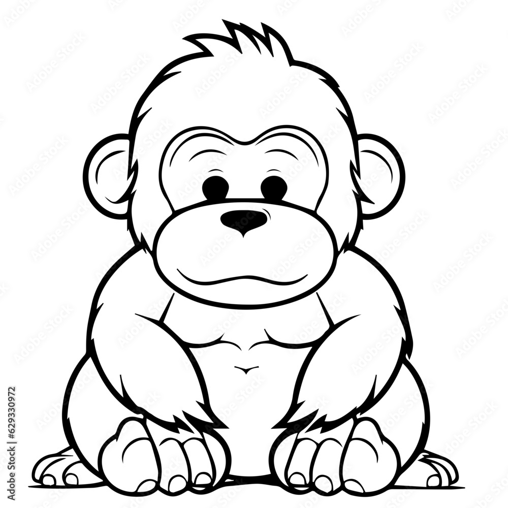 gorilla cartoon characters vector illustration gorilla cartoon characters vector illustration