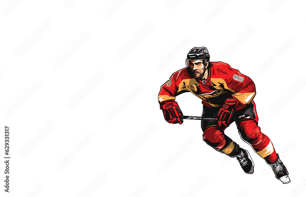 Cartoon Hockey Player vector illustration
Cartoon Hockey Player vector illustration