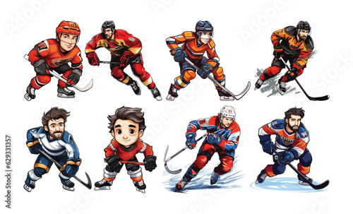 Cartoon Hockey Players  collection
