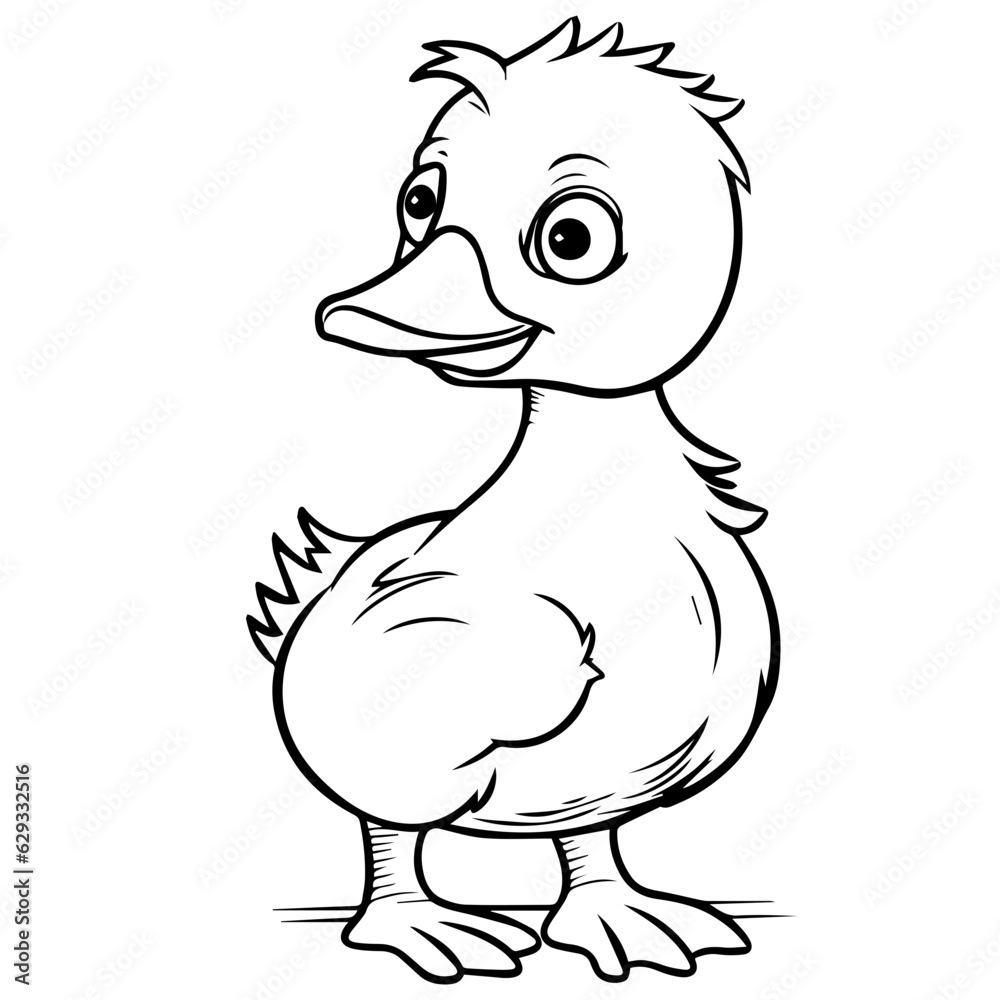 Goslin coloring page illustration Goslin coloring page illustration