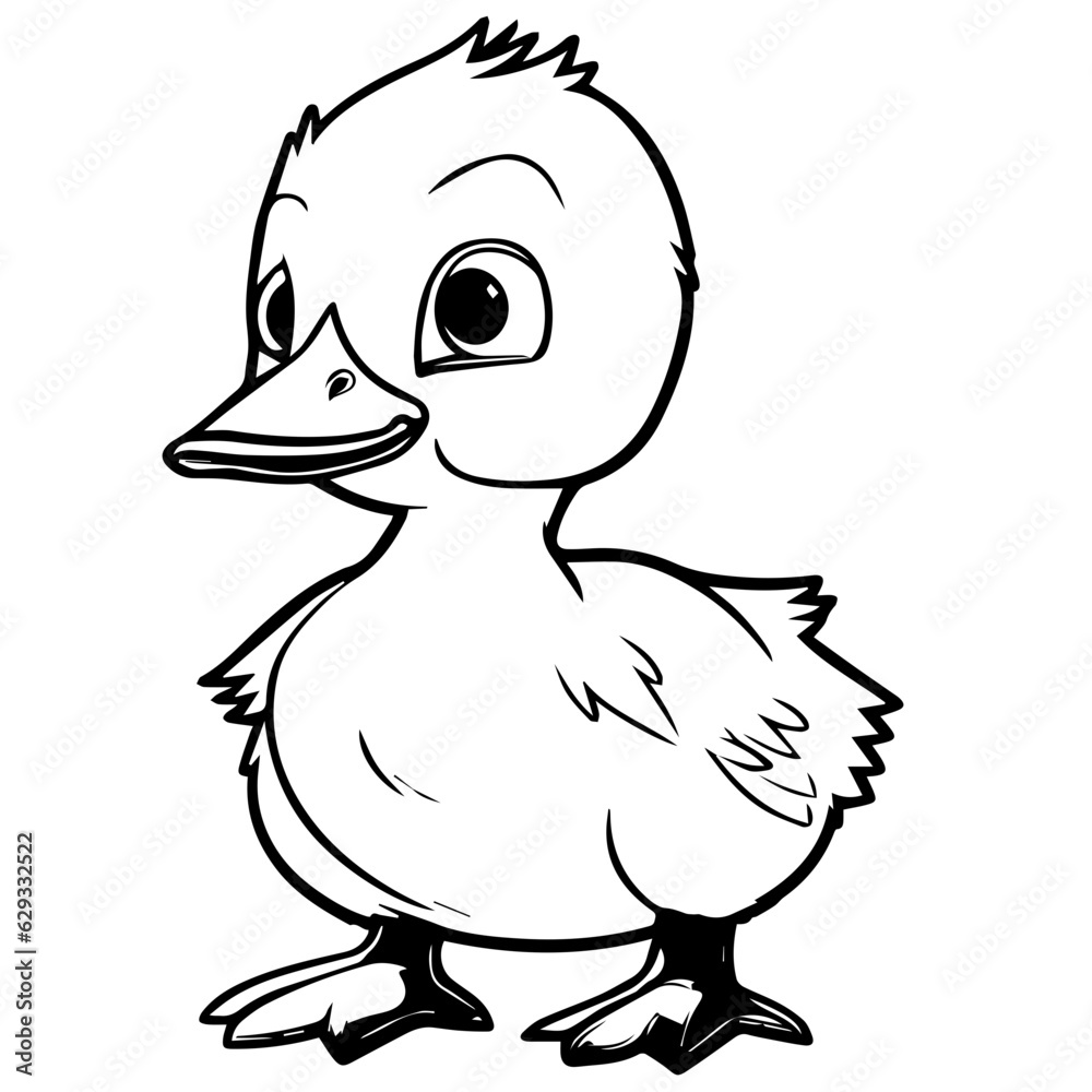 Goslin coloring page illustration Goslin coloring page illustration