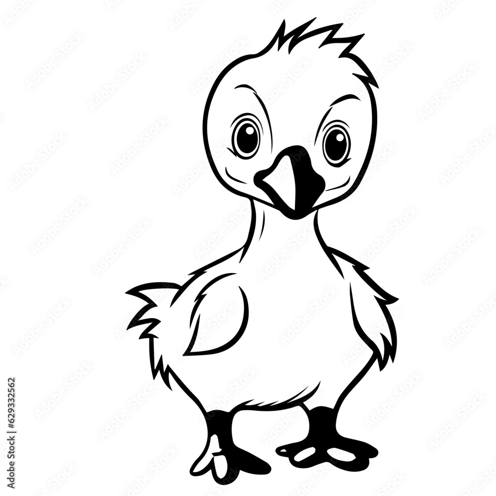 Obraz premium Goslin coloring page illustration