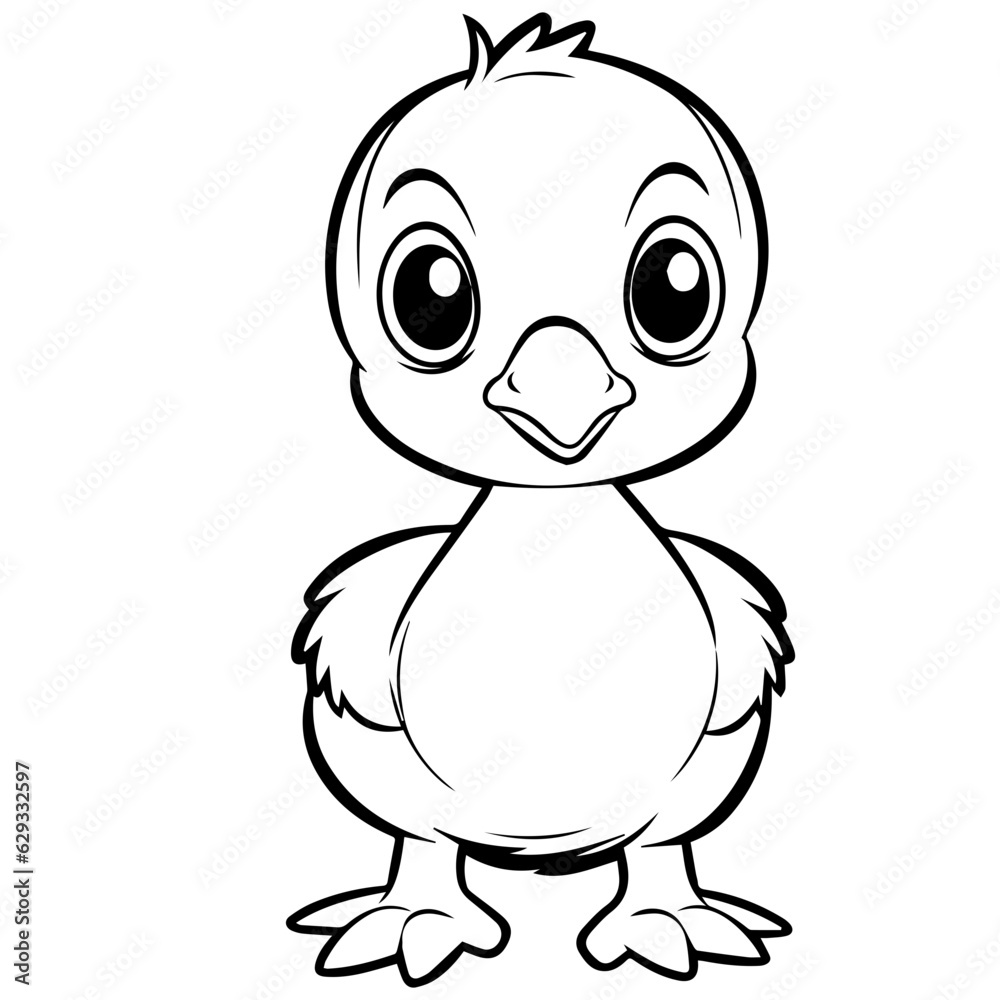 Goslin coloring page illustration Goslin coloring page illustration