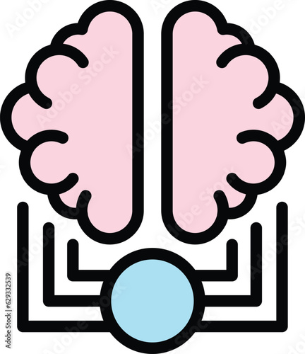 Evidence thinking icon outline vector. Critical mind. Business skill color flat