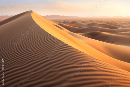 Dunes in the desert. Background with selective focus and copy space. AI generated  human enhanced
