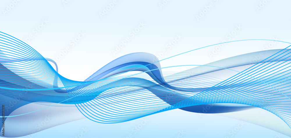 abstract lines and blue wave background 