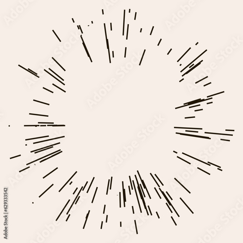 Abstract radial speed motion black lines, star burst background, grunge stamp style. EPS 10 vector file included
