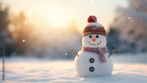 Cute Christmas Snowman in a Winter Wonderland © M.Gierczyk