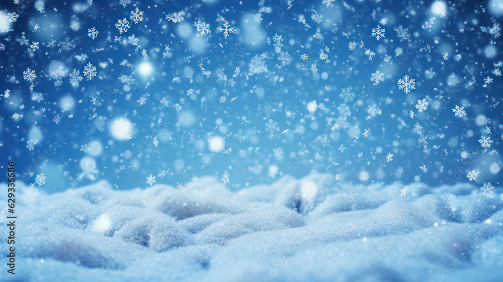Seamless blue Christmas background with falling snow Seamless blue Christmas background with falling snow
