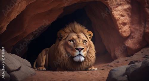 Cave Lion realistic. ai generation