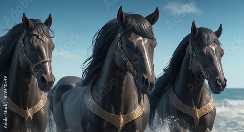 Mares of Diomedes realistic. ai generation © Natalie