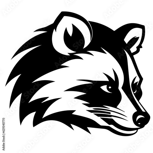 Fototapeta Naklejka Na Ścianę i Meble -  sketch of a tribal tattoo raccoon