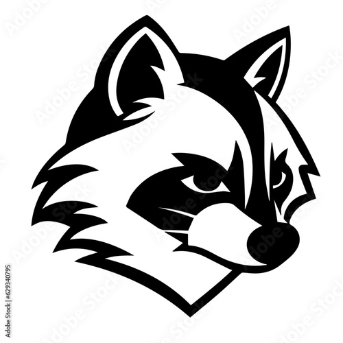 sketch of a tribal tattoo raccoon