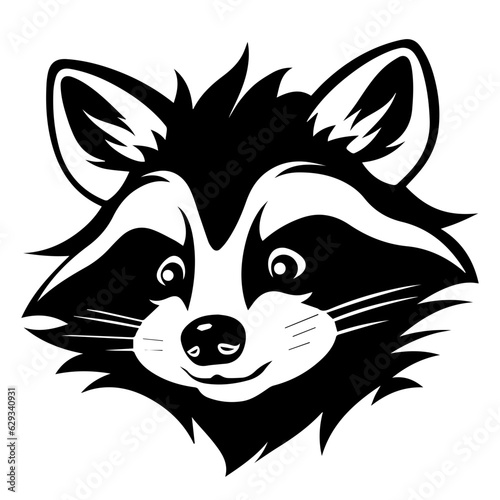sketch of a tribal tattoo raccoon