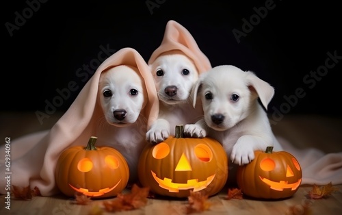 cute dog in Halloween costume