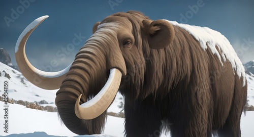 unusual mammoth realistic. ai generation