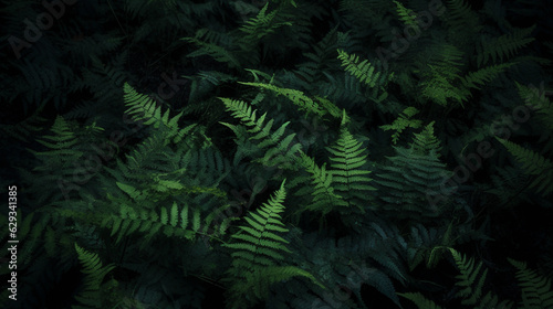 green fern in the sun