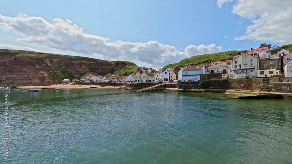 Staithes, North Yorkshire, UK – June 22 2023. The seaside village of Staithes on the North Yorkshire coast. Captured on a summer day Staithes, North Yorkshire, UK – June 22 2023. The seaside village of Staithes on the North Yorkshire coast. Captured on a summer day