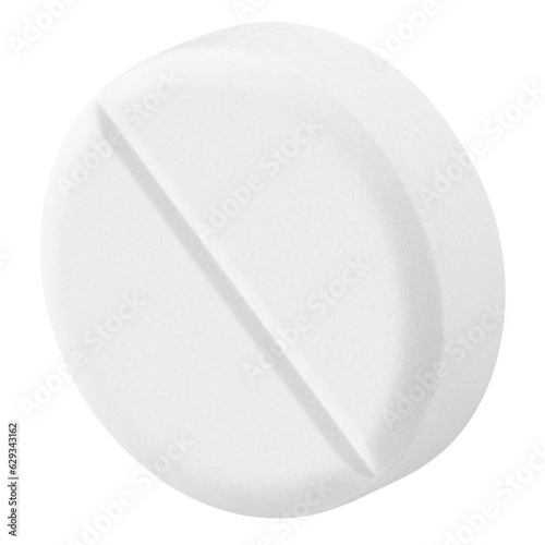 Pill isolated on white background, full depth of field