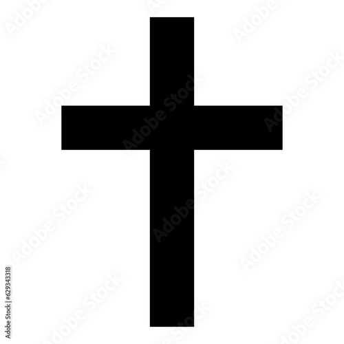 Christian cross symbol. Religion cross icon vector sign. Holy cross logo illustration