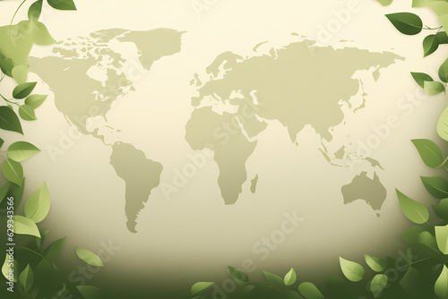 green earth sustainability earth map ecology web background earth day environment illustration eco idea Generative AI