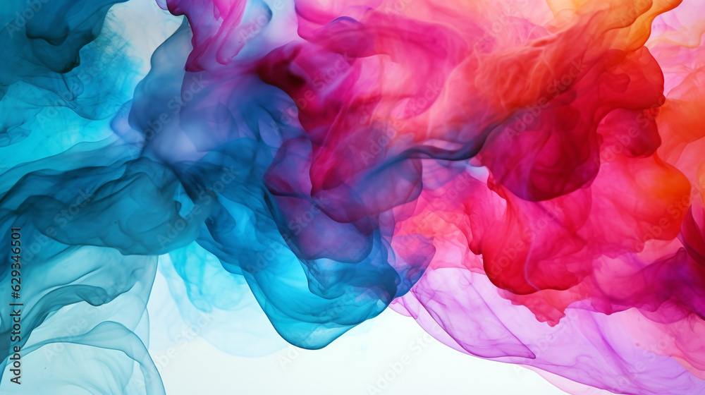 abstract colorful background with smoke. Generative Ai. 