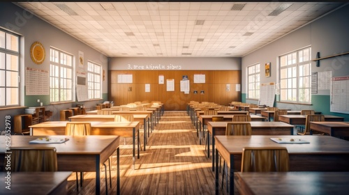 Wallpaper Mural Empty classroom, High school classroom. Torontodigital.ca