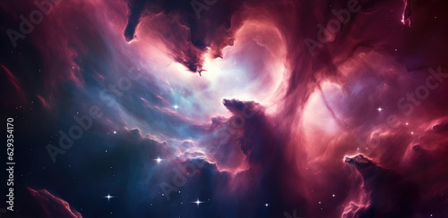 Cosmic galaxy background with nebula, stardust and bright shining stars, Galaxy.