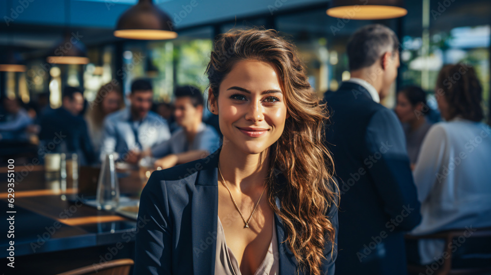 smiling multicultural business team in a moder office
sitting arounda conference table smiling businesswoman in front smiling multicultural business team in a moder office
sitting arounda conference table smiling businesswoman in front