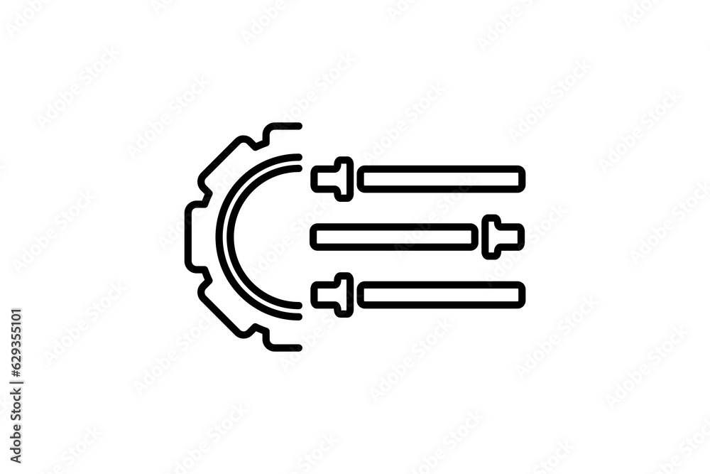 control icon. Icon related to setup and action. line icon style. Simple vector design editable