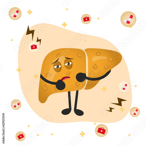 Unhealthy fatty liver in vector