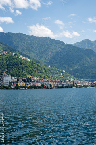 Embankment of town of Montreux, Switzerland